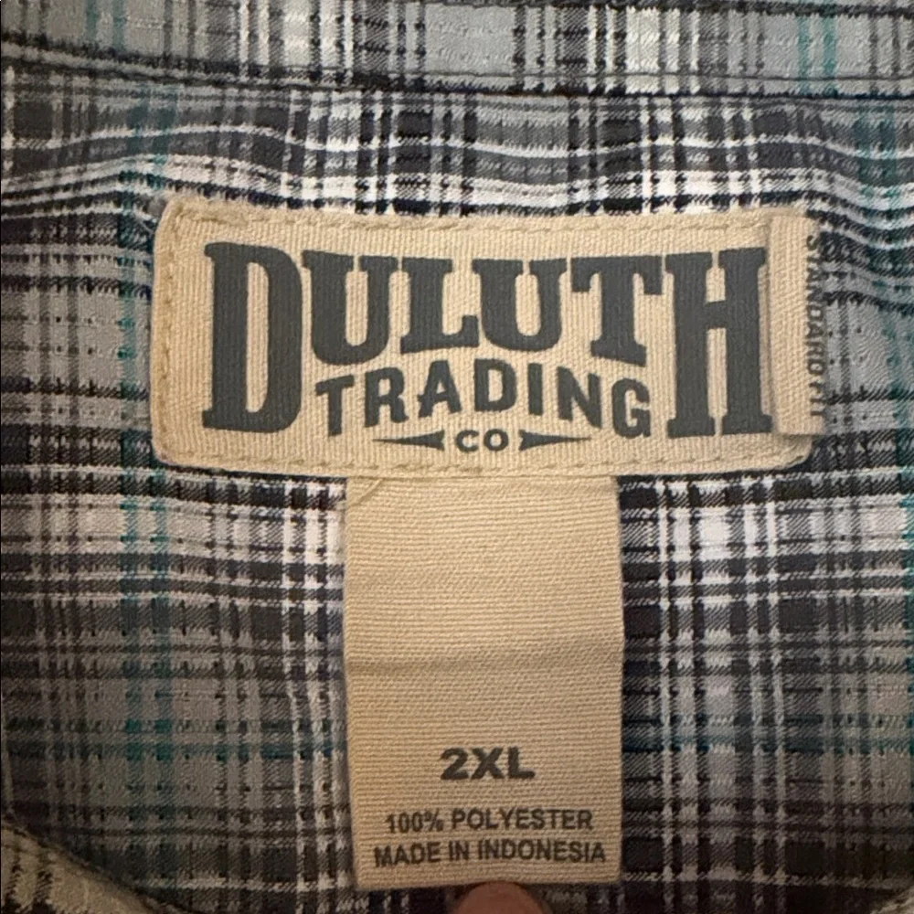 Duluth Trading Co Breezeshooter Standard Fit Plaid Button Down Shirt Performance - Picture 2 of 7